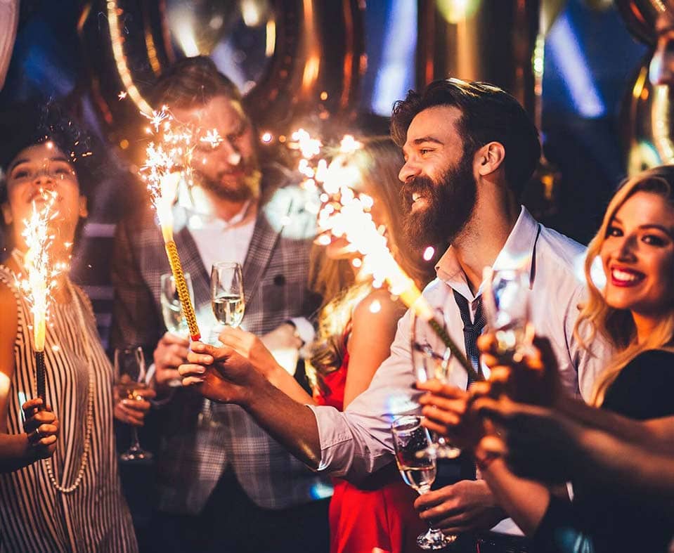 Celebración de fin de año junto al mar